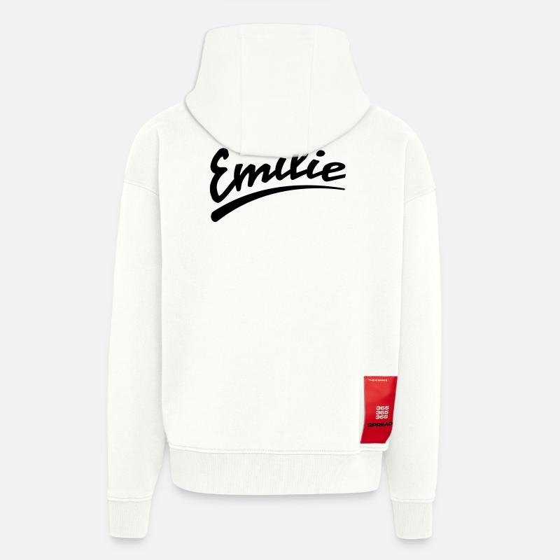 emilie | Emilie - Veste à capuche bio épaisse oversize fabriqué en UE - OFF WHITE