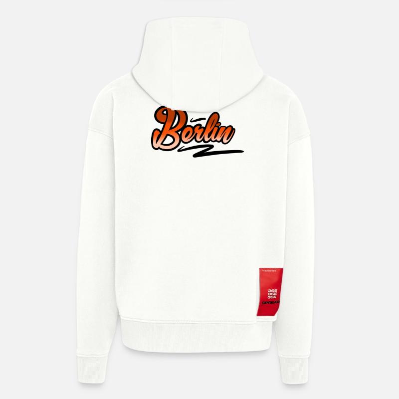 Berlin - Veste à capuche bio épaisse oversize fabriqué en UE - OFF WHITE