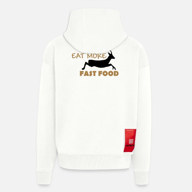 Eat more Fastfood - Zip Hoodie - made by SPREAD - OFF WHITE