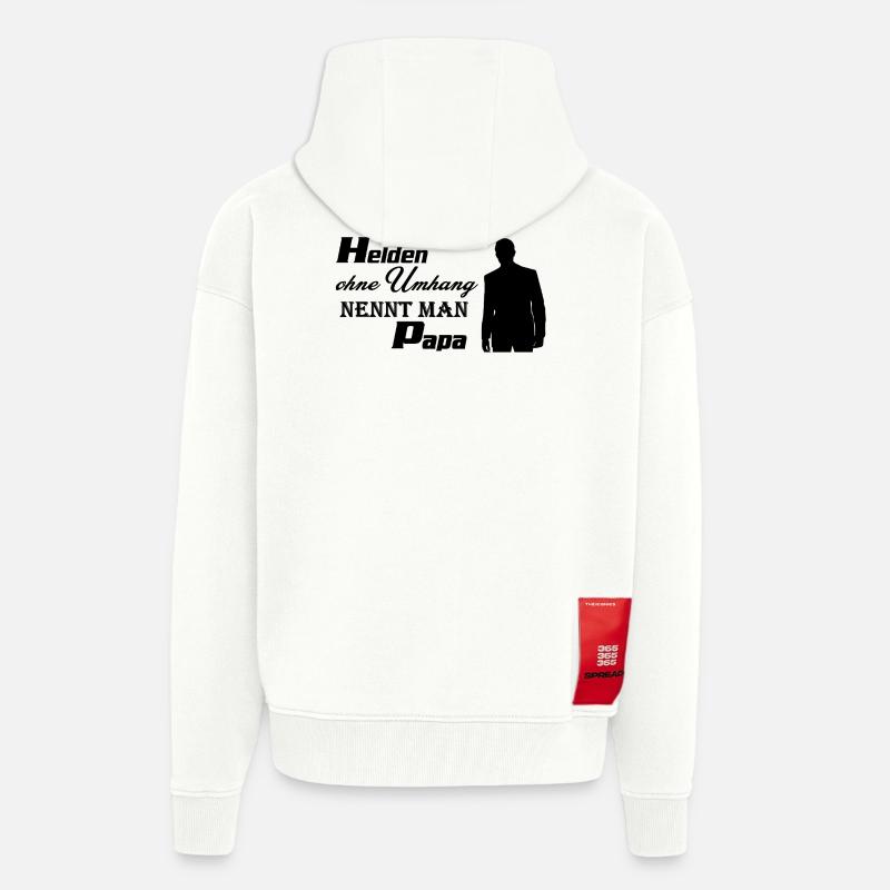 Helden Papa - Zip Hoodie - made by SPREAD - OFF WHITE