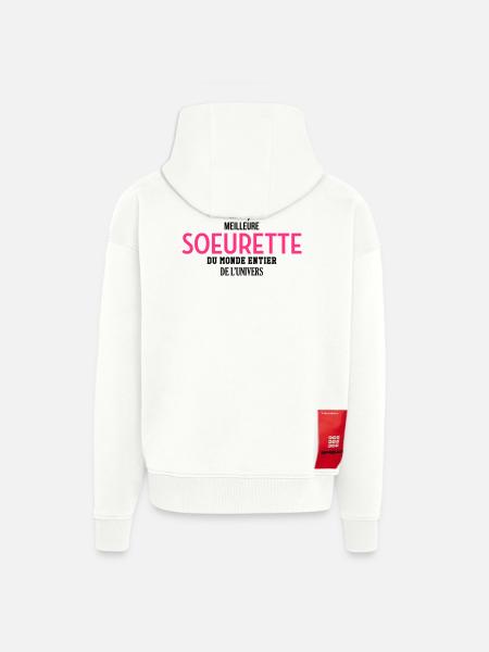 Soeur / Soeurette / Sœur / Sœurette / Bébé - Zip Hoodie - made by SPREAD - OFF WHITE