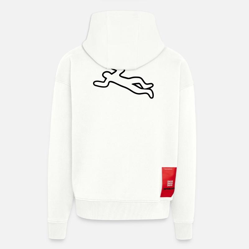Corps - Veste à capuche bio épaisse oversize fabriqué en UE - OFF WHITE