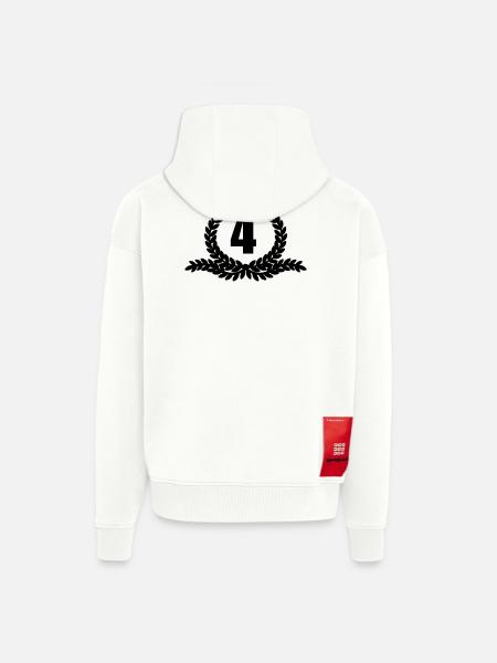Lauwerkrans 04 YEARS - Zip Hoodie - made by SPREAD - OFF WHITE