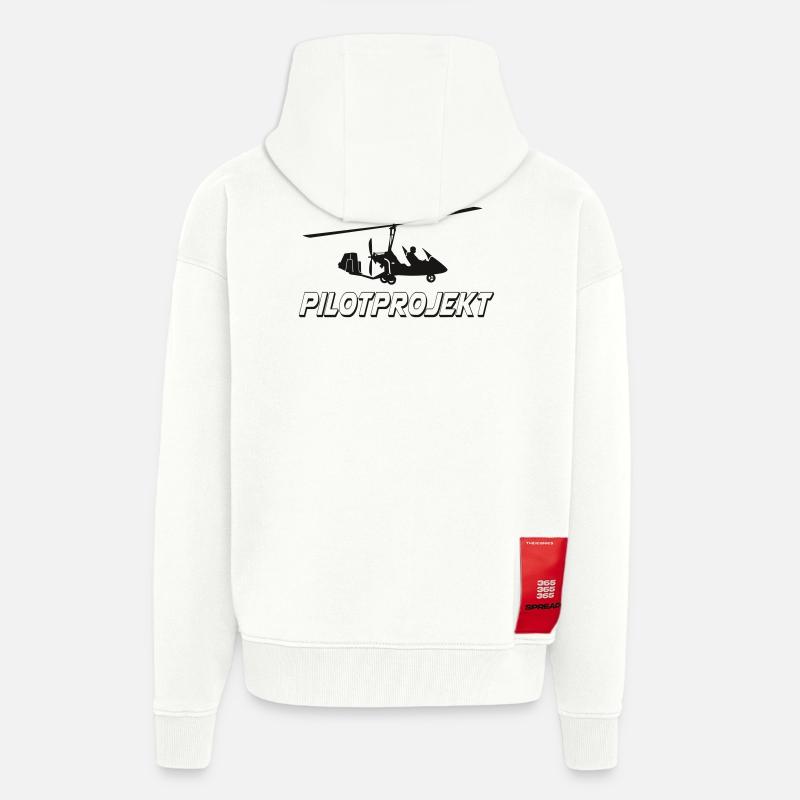 PILOTPROJEKT Tragschrauber - Zip Hoodie - made by SPREAD - OFF WHITE