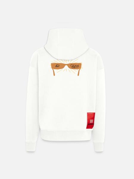 be stylish with sunglasses - Zip Hoodie - made by SPREAD - OFF WHITE