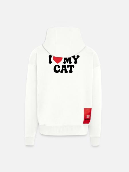 Love My Cat Pet Lover - Zip Hoodie - made by SPREAD - OFF WHITE