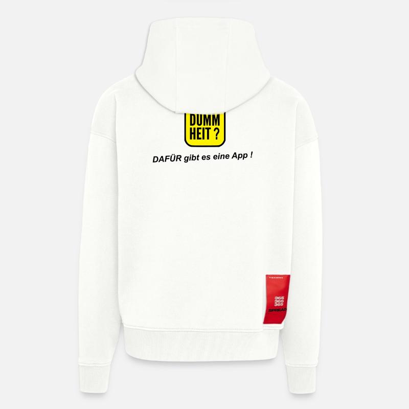 App dumm - Zip Hoodie - made by SPREAD - OFF WHITE