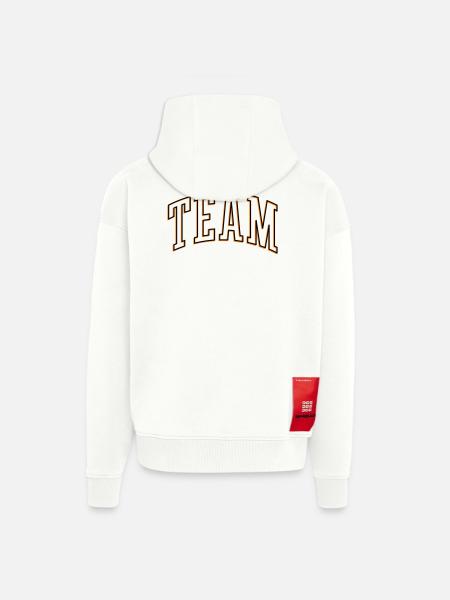 Team Outline - Zip Hoodie - made by SPREAD - OFF WHITE