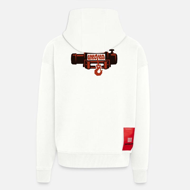 Offroad Seilwinde 4x4 Tool - Zip Hoodie - made by SPREAD - OFF WHITE