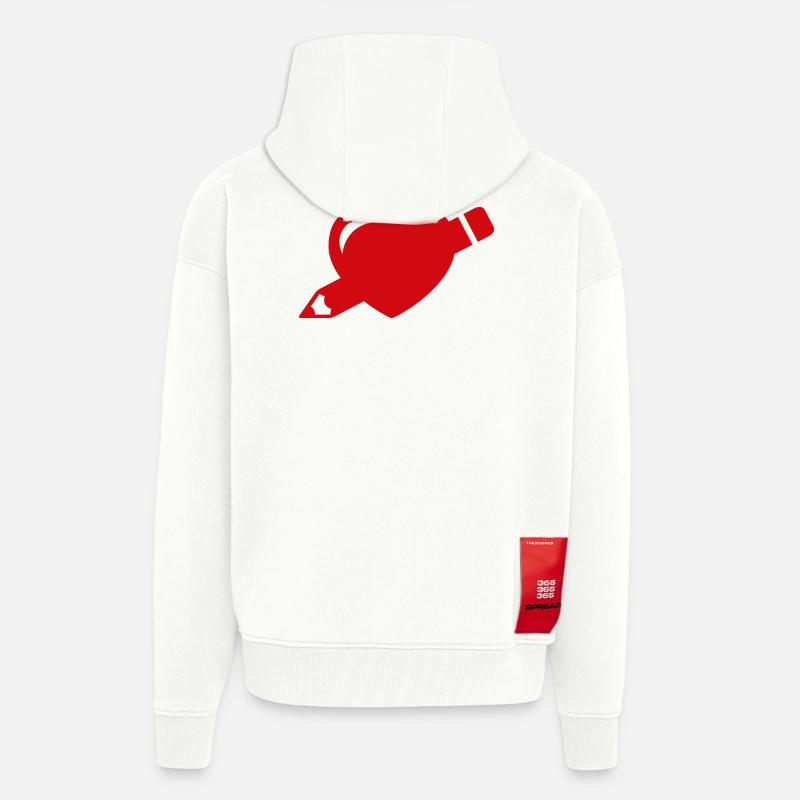 Designliebe - Zip Hoodie - made by SPREAD - OFF WHITE