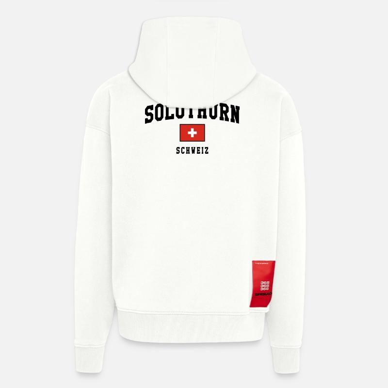 Solothurn Schweiz Flagge Design - Zip Hoodie - made by SPREAD - OFF WHITE