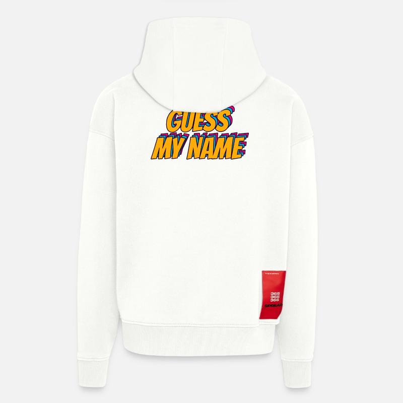 Devinez le nom de Mi - Veste à capuche bio épaisse oversize fabriqué en UE - OFF WHITE