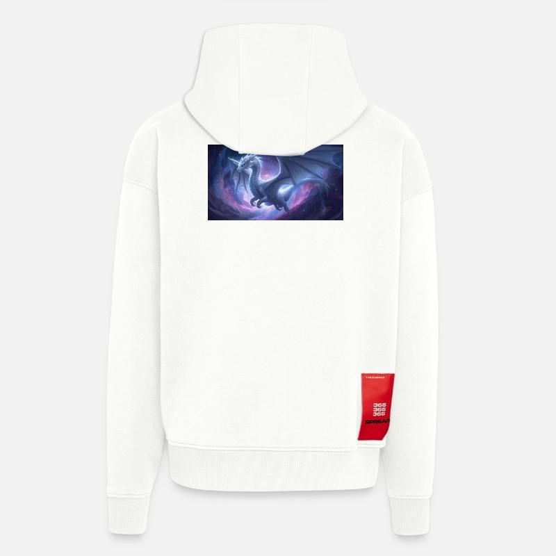Blauäugiger weißer Drache - Zip Hoodie - made by SPREAD - OFF WHITE