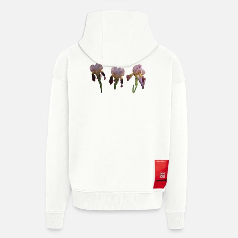 Iris - Veste à capuche bio épaisse oversize fabriqué en UE - OFF WHITE