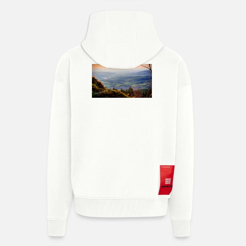 Abendpanorama Berglandschaft - Zip Hoodie - made by SPREAD - OFF WHITE