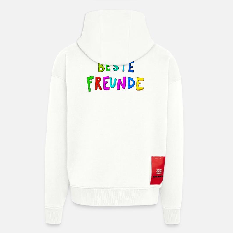 Beste Freunde Farbexplosion - Zip Hoodie - made by SPREAD - OFF WHITE