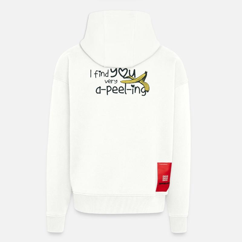 Banane - Veste à capuche bio épaisse oversize fabriqué en UE - OFF WHITE