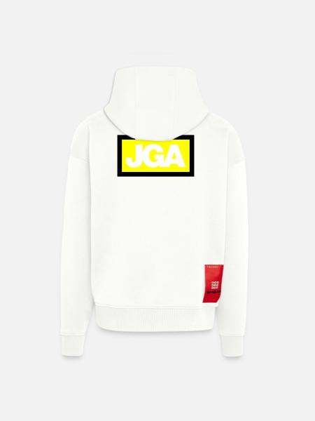 JGA SIMPLE - Emblem 3C - Zip Hoodie - made by SPREAD - OFF WHITE