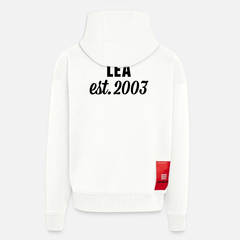 Lea est 2003 - Zip Hoodie - made by SPREAD - OFF WHITE