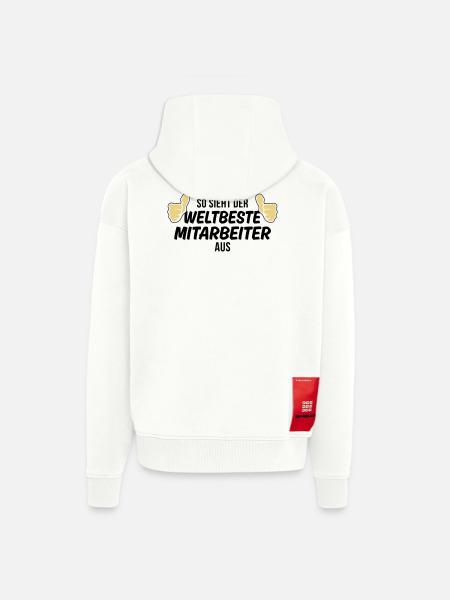 der weltbeste mitarbeiter - Zip Hoodie - made by SPREAD - OFF WHITE