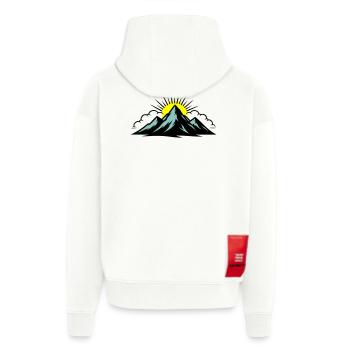 Mountains Clouds Peaks - Zip Hoodie - made by SPREAD - OFF WHITE - Back