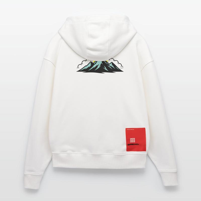 Mountains Clouds Peaks Zip Hoodie - made by SPREAD