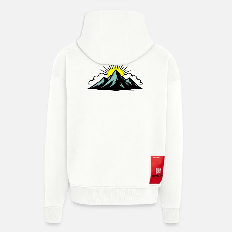 Mountains Clouds Peaks - Zip Hoodie - made by SPREAD - OFF WHITE