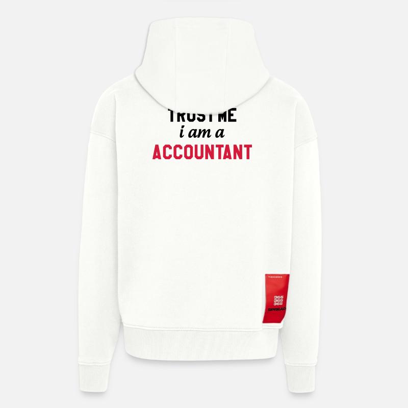 comptable / comptabilité / argent / Finance / Euro - Veste à capuche bio épaisse oversize fabriqué en UE - OFF WHITE
