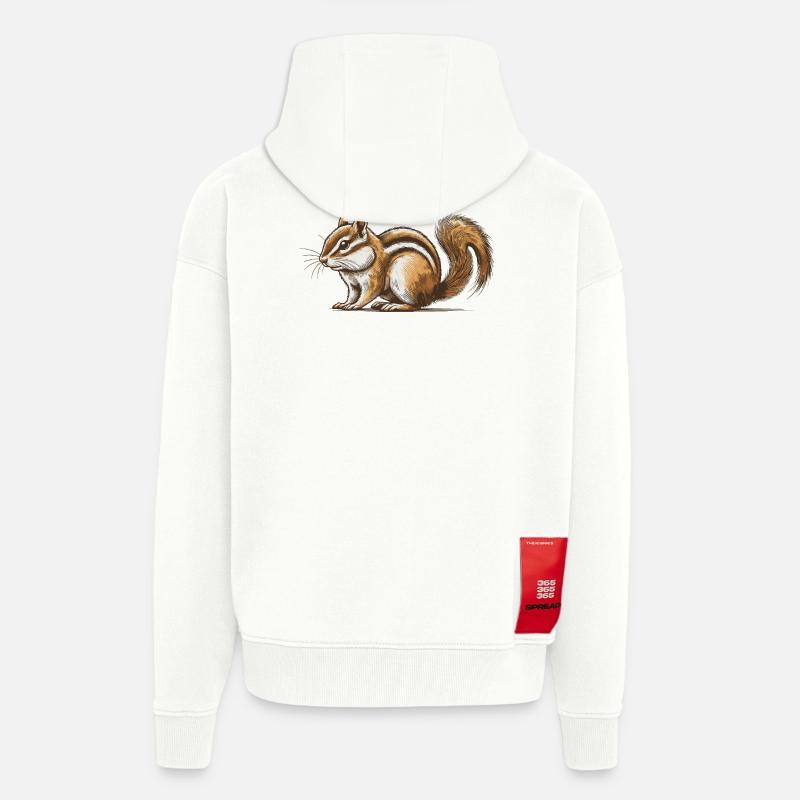 Tamia - Veste à capuche bio épaisse oversize fabriqué en UE - OFF WHITE