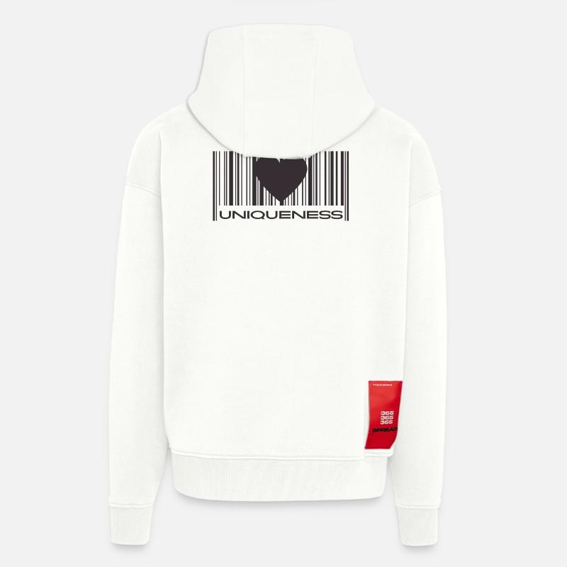 Uniqueness - Zip Hoodie - made by SPREAD - OFF WHITE
