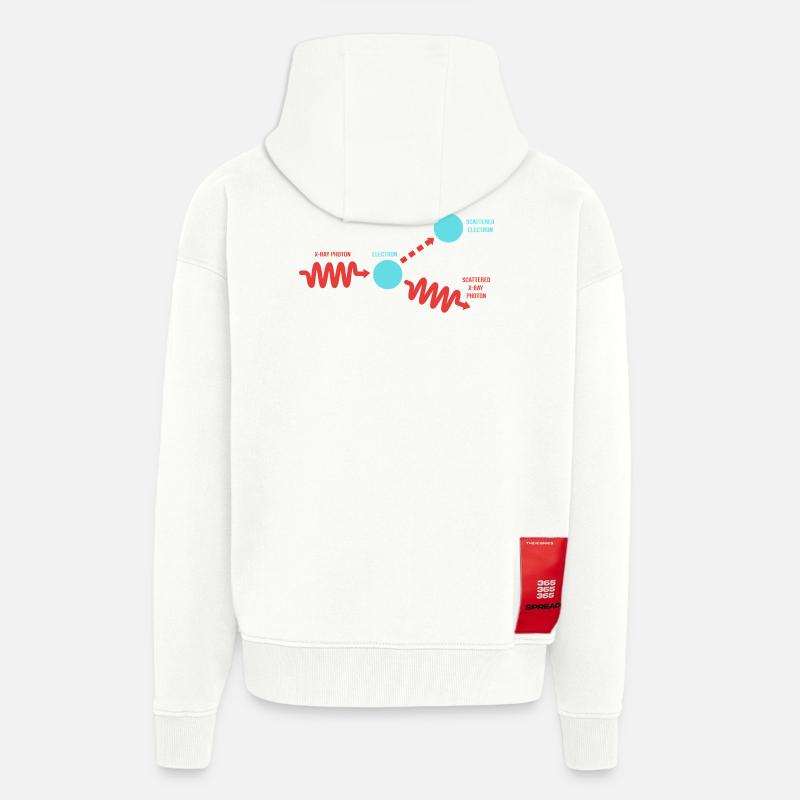 Physique quantique Mécanique quantique Saut quantique - Veste à capuche bio épaisse oversize fabriqué en UE - OFF WHITE
