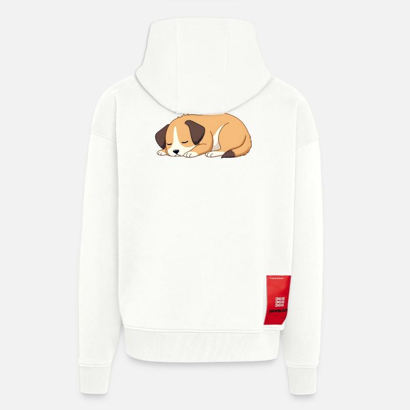 sleeping dog - Zip Hoodie - made by SPREAD - OFF WHITE