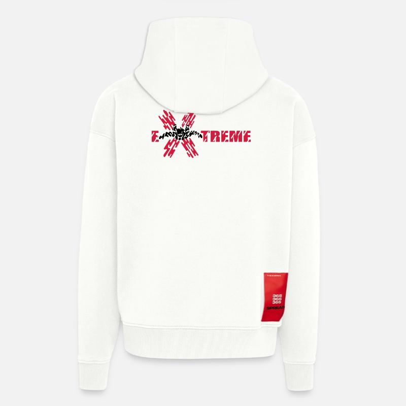 skydiver extreme - Veste à capuche bio épaisse oversize fabriqué en UE - OFF WHITE