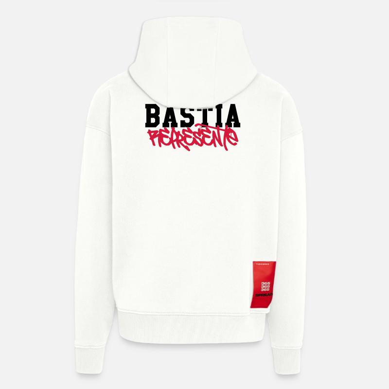 Bastia Représente - Veste à capuche bio épaisse oversize fabriqué en UE - OFF WHITE
