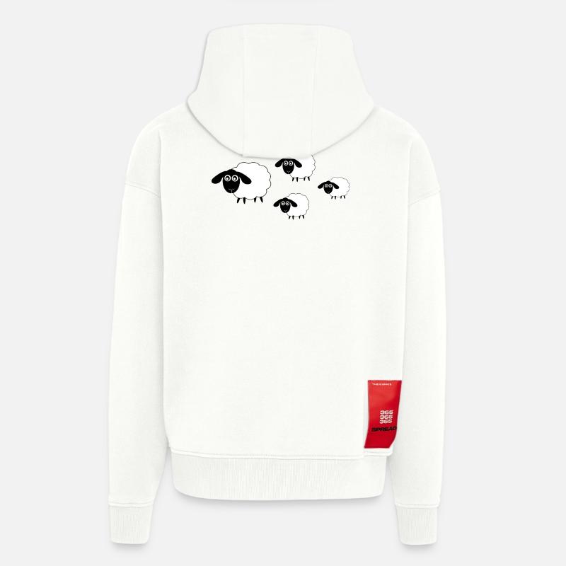 Schafe Schäfchen Lamm - Zip Hoodie - made by SPREAD - OFF WHITE