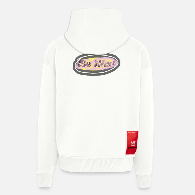SOYEZ GENTIL - Veste à capuche bio épaisse oversize fabriqué en UE - OFF WHITE