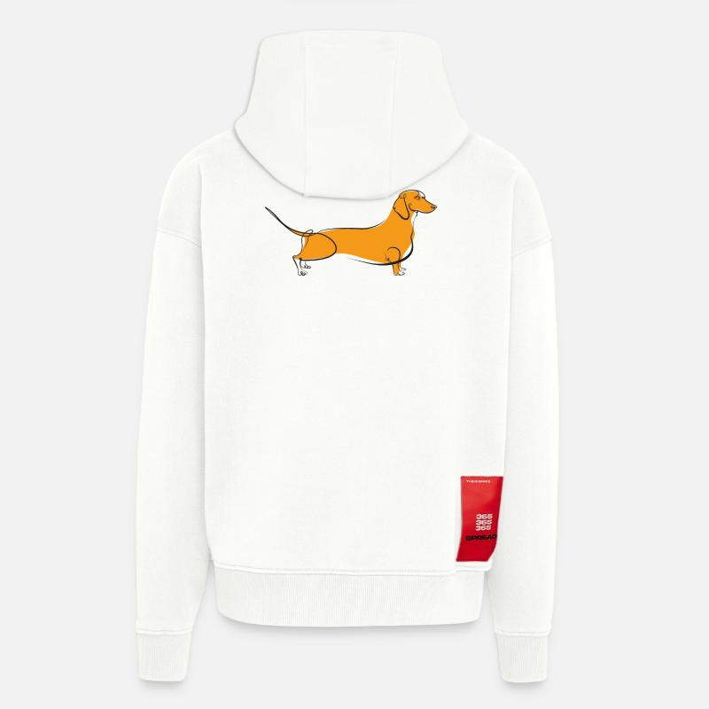 Dackellinie - Zip Hoodie - made by SPREAD - OFF WHITE