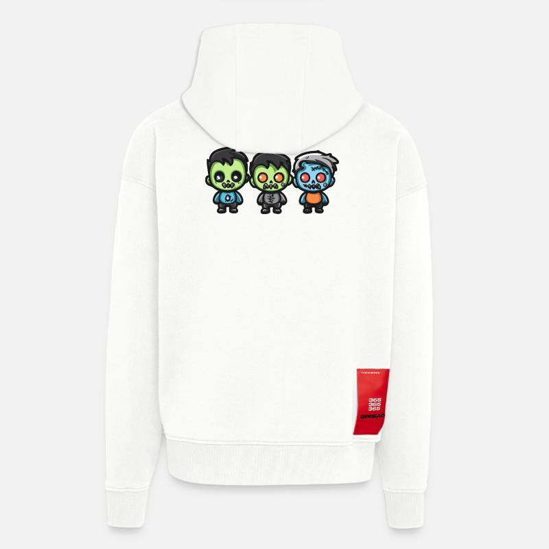 Zombies Halloween Niedlich Comic - Zip Hoodie - made by SPREAD - OFF WHITE
