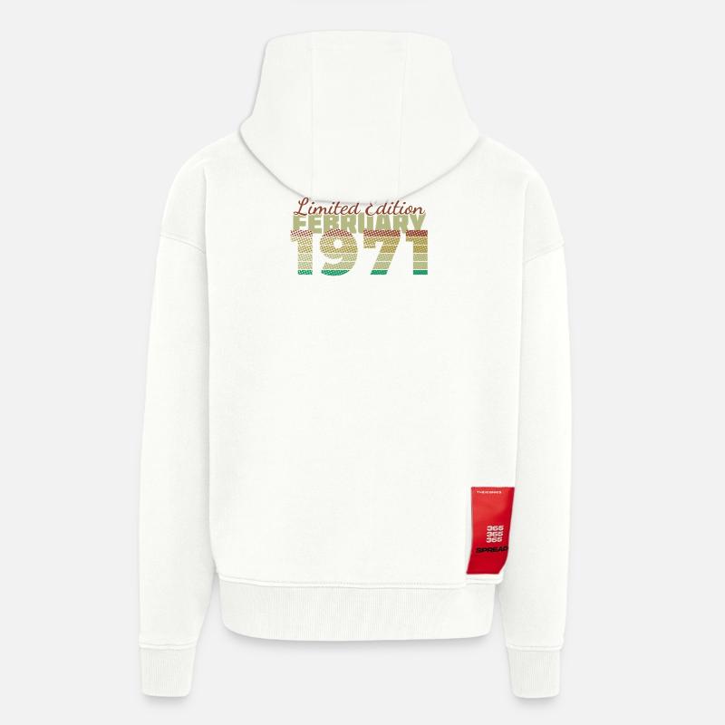 55e anniversaire Édition Limitée (SCR) 02/1971 - Veste à capuche bio épaisse oversize fabriqué en UE - OFF WHITE