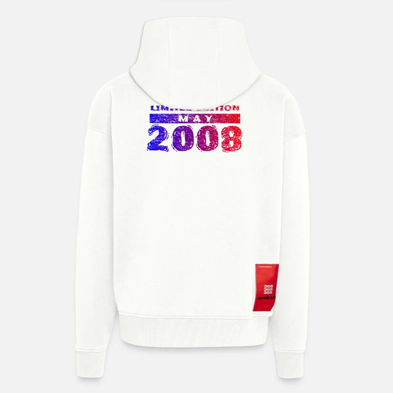 18e anniversaire Édition Limitée 05/2008 - Veste à capuche bio épaisse oversize fabriqué en UE - OFF WHITE