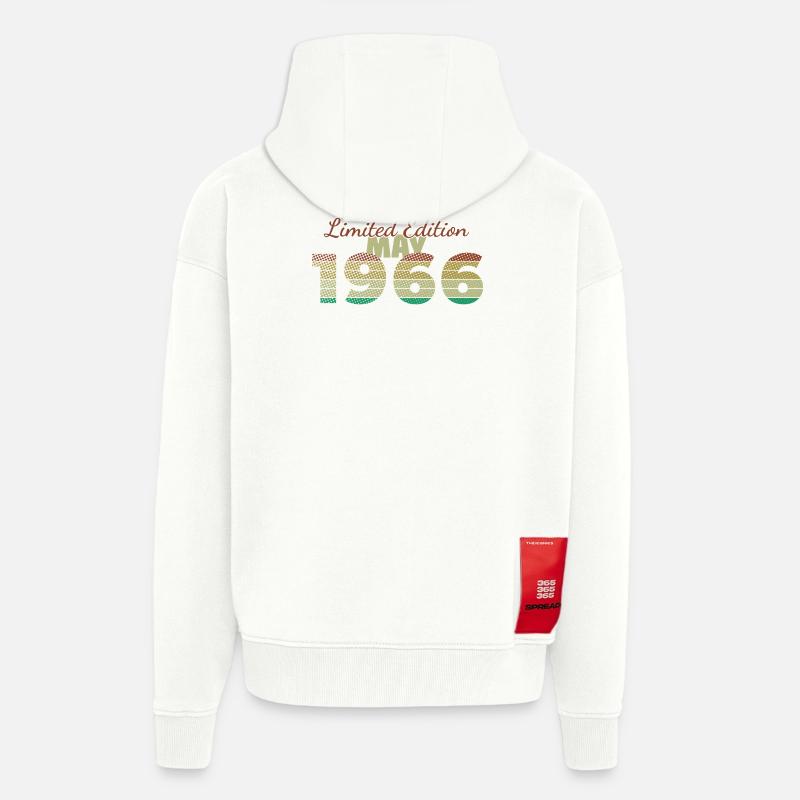 60e anniversaire Édition Limitée (SCR) 05/1966 - Veste à capuche bio épaisse oversize fabriqué en UE - OFF WHITE