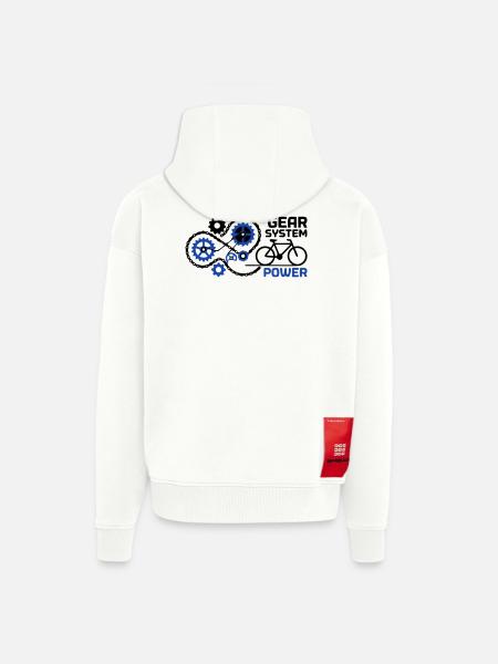 Awesome Gear System Bike Nerd - Zip Hoodie - made by SPREAD - OFF WHITE