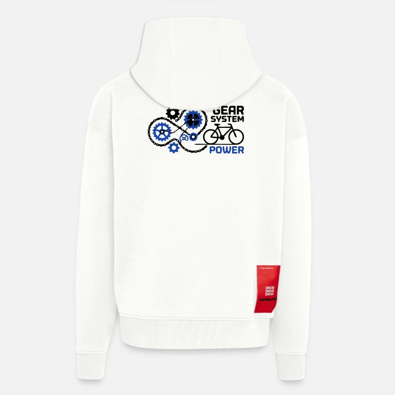  Geniales Gear System Fahrrad Nerd - Zip Hoodie - made by SPREAD - OFF WHITE