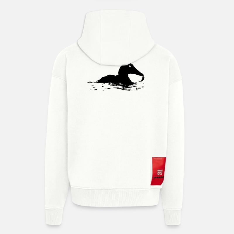 HGWild - Eiderente mit Krabbe - Zip Hoodie - made by SPREAD - OFF WHITE