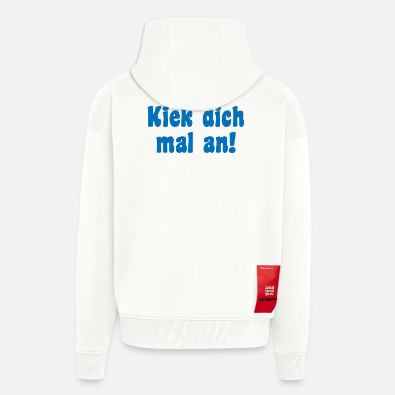 Modèle Dire Berlin - Veste à capuche bio épaisse oversize fabriqué en UE - OFF WHITE