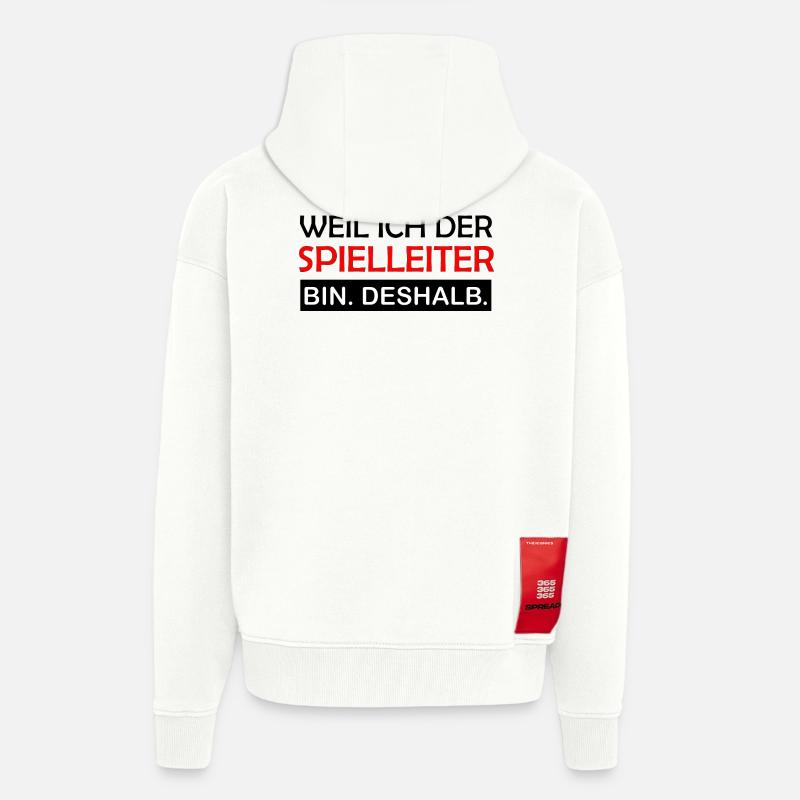 Because I'm the game master, that's why role-playing - Zip Hoodie - made by SPREAD - OFF WHITE