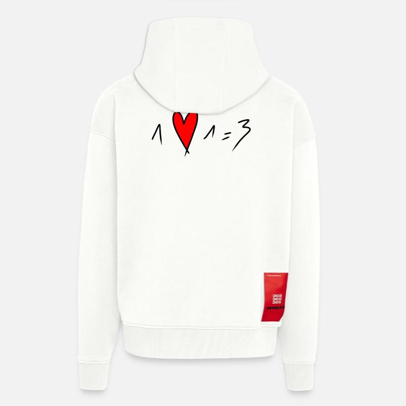 Annonce de grossesse  - Veste à capuche bio épaisse oversize fabriqué en UE - OFF WHITE