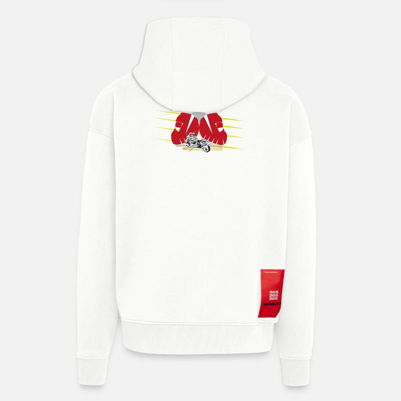 Motorrad Helm - Zip Hoodie - made by SPREAD - OFF WHITE