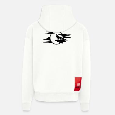 Der schwarze Wolf - Zip Hoodie - made by SPREAD - OFF WHITE