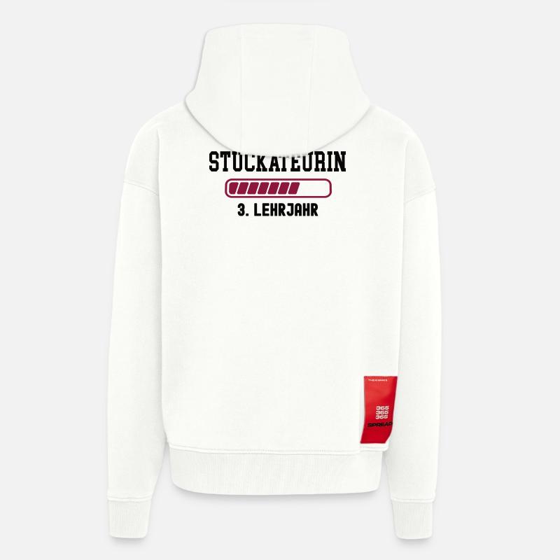 Apprenticeship plasterer 3rd year apprenticeship plasterer - Zip Hoodie - made by SPREAD - OFF WHITE